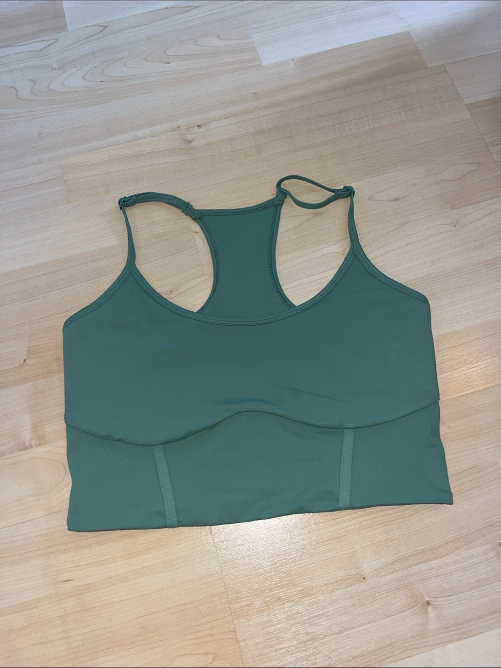 Women's Green Racerback Sports Bra Top